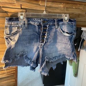 JustUSA distressed denim shorts